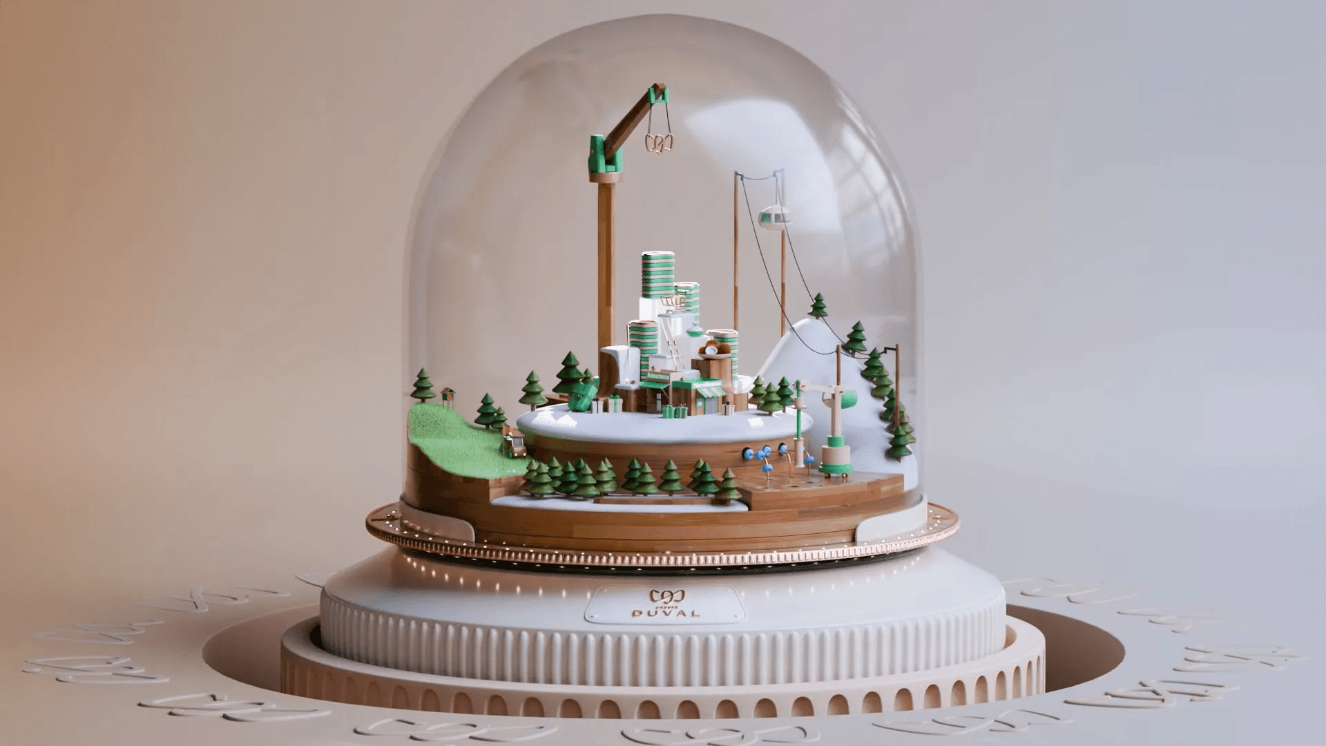 Maquette sous cloche